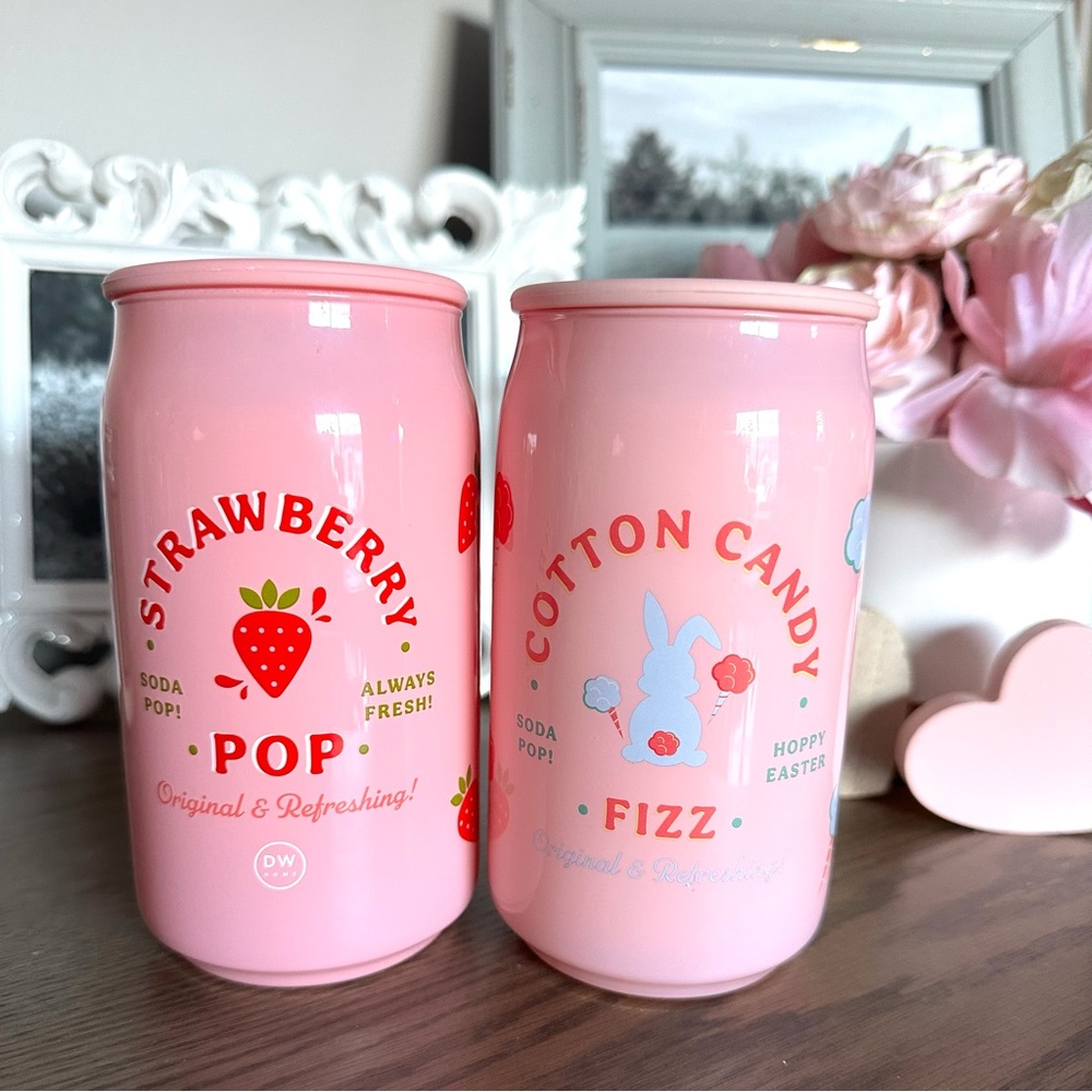 DW Home Cotton Candy & Strawberry Pop Viral Soda Pop Candles Spring 2024